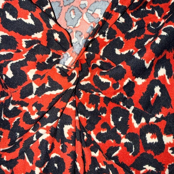 No Boundaries Red and Black Leopard Print Midi Dress - Picture 5 of 5